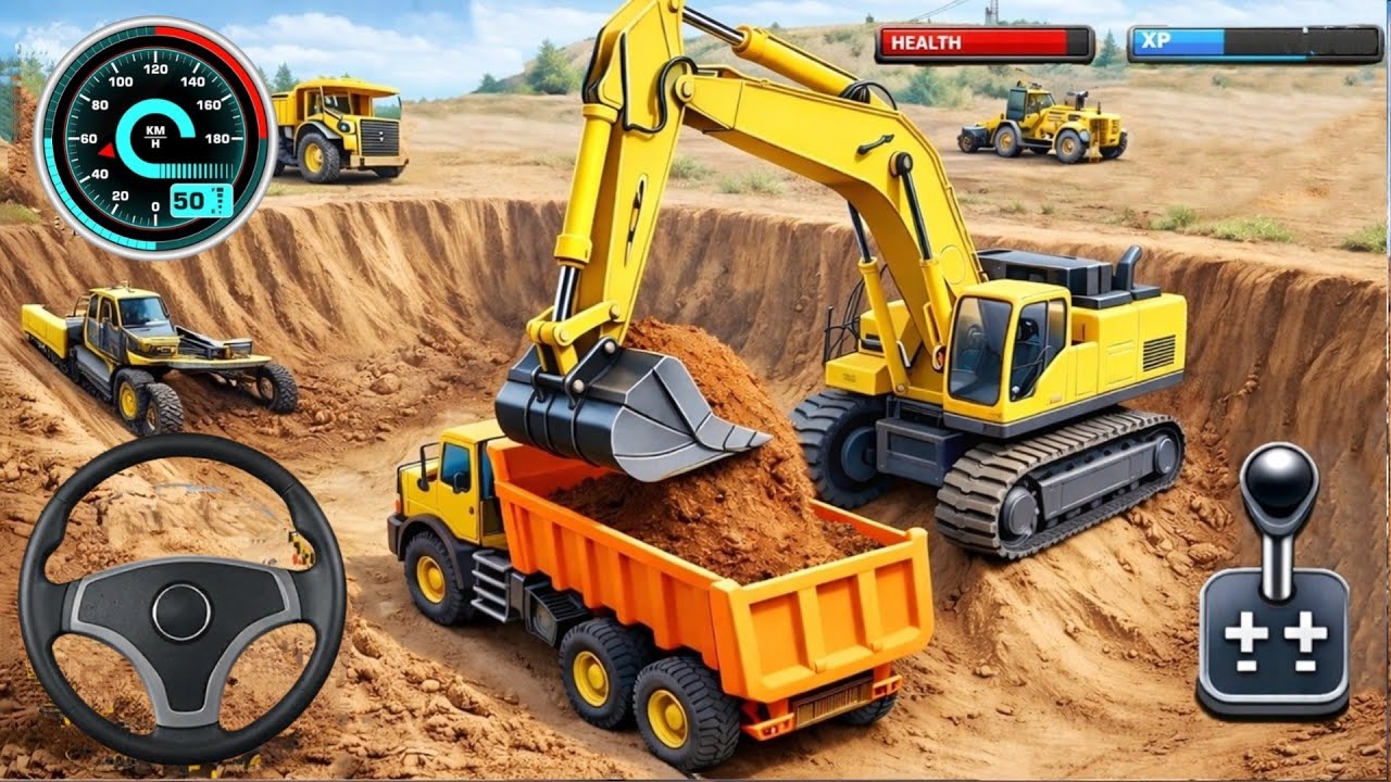 👷JCB City Road Construction Simulator 3D🚧 - City Road Construction 3D Android Gameplay ZNLGAMERZ