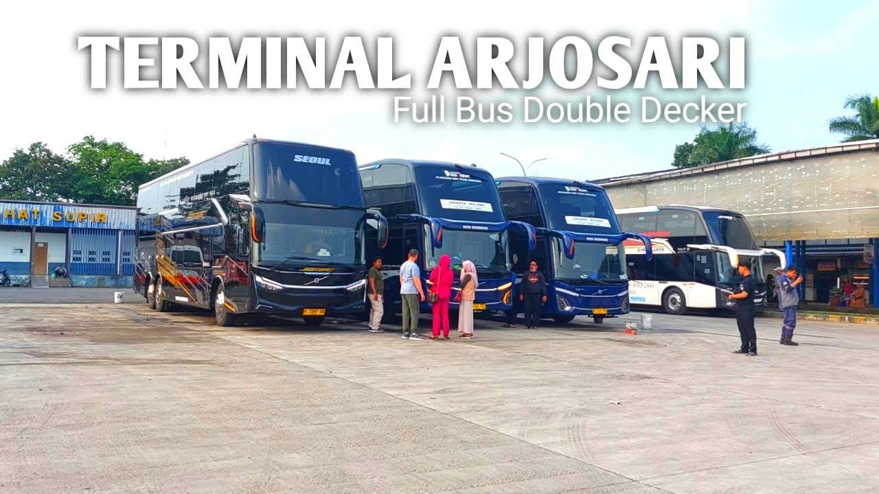 Terminal Arjosari Full Bus Double Decker Masuk Malang Wajib Premium 🤔