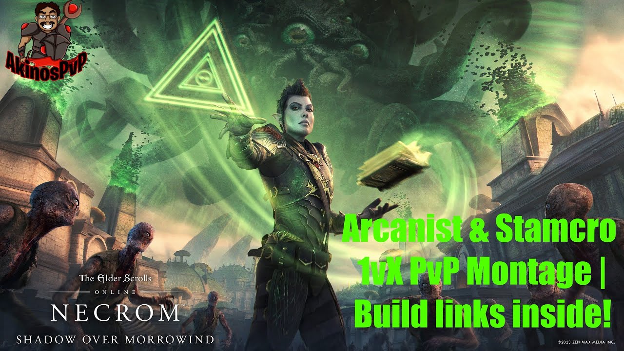 ESO: Necrom/Scribes of Fate: ARCANIST & Stamcro 1vX PvP | Build links inside! |#arcanist #eso #pvp