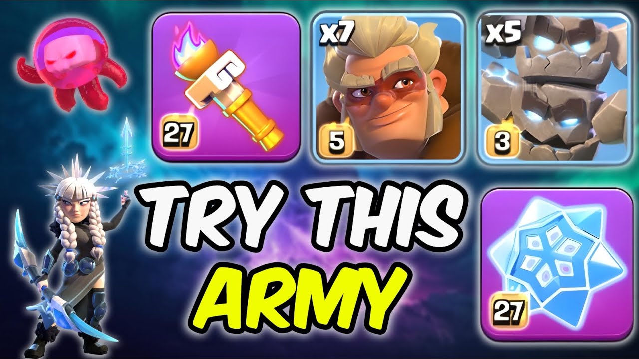 Queen Charge + Meteor Golems Is INSANE in Clash of Clans