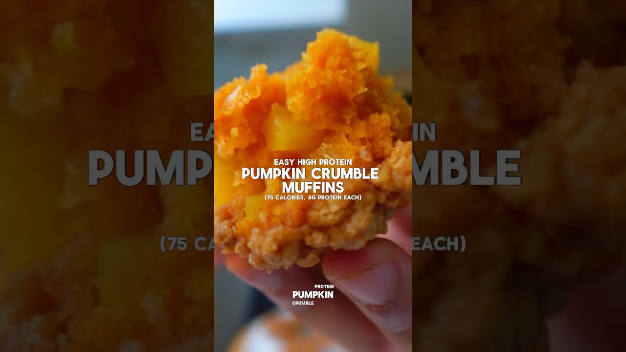90G PUMPKIN CRUMBLE MUFFINS🎃#easyrecipe #food #dessert #cooking #healthydessert #fitness #diet