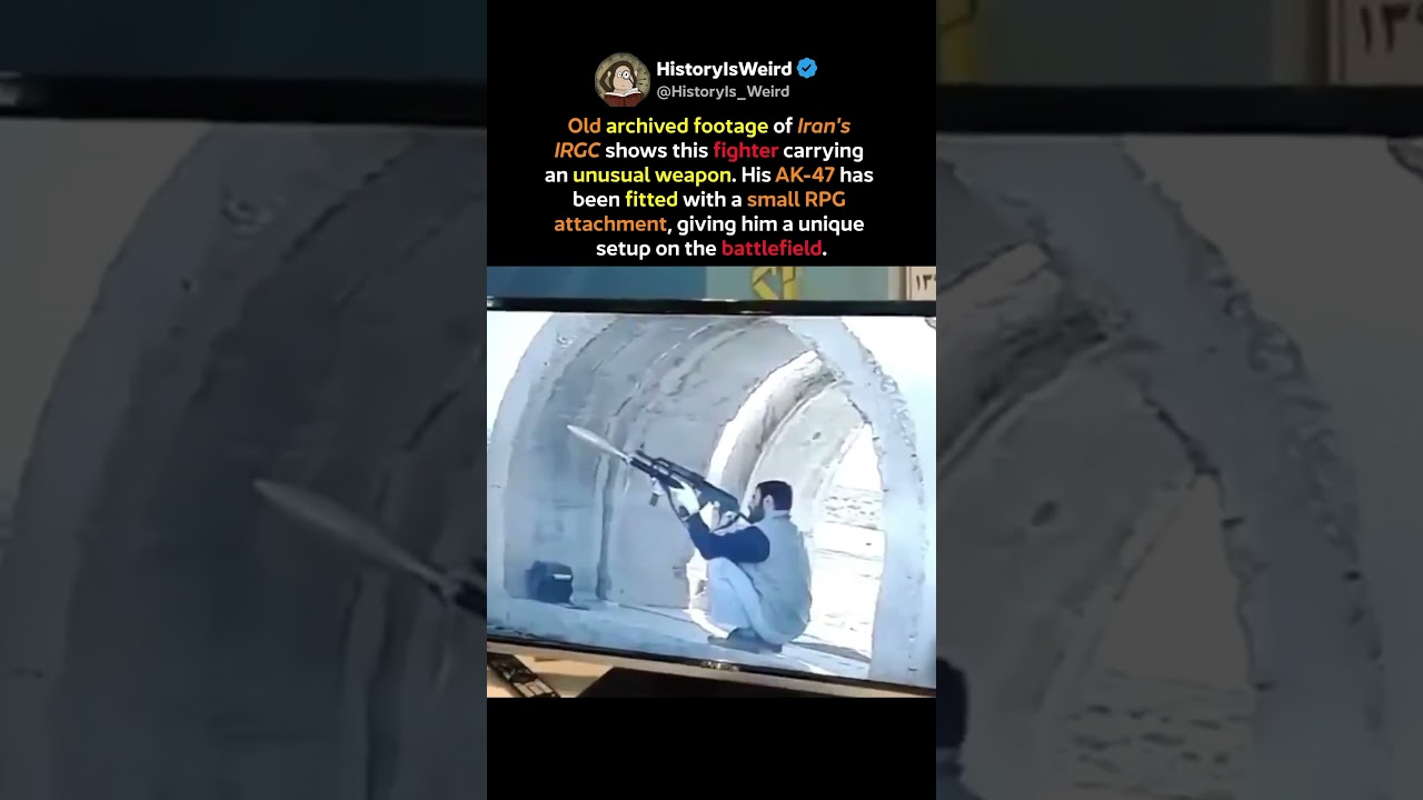 Iran&rsquo;s IRGC Shoots RPG From An AK-47 #Shorts