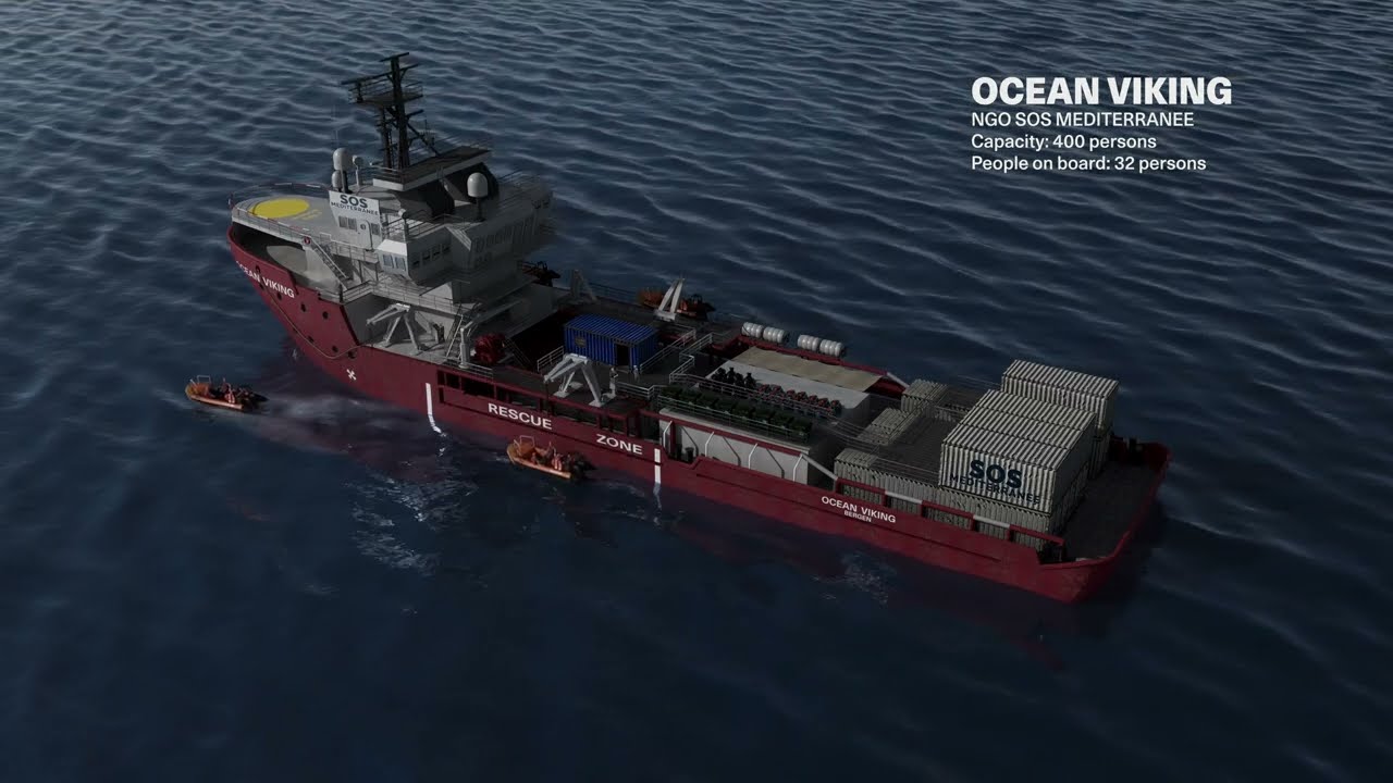 Proceed to rescue - A visualisation of the Ocean Viking in action