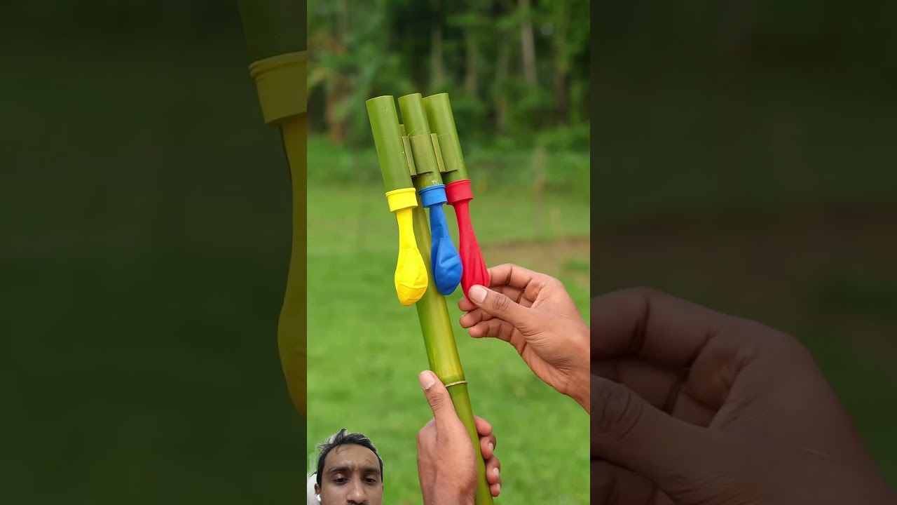 DIY Bamboo Creations with new Three Clour Balloone Slingshots #bamboo  #bambooart #bambooblade