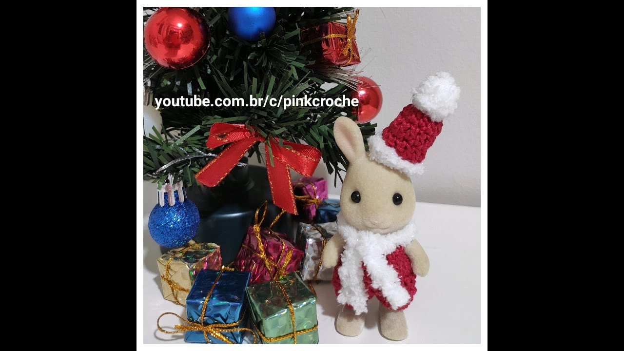 Roupa de Natal em crochê para Irmão Sylvanian Families - passo a passo
