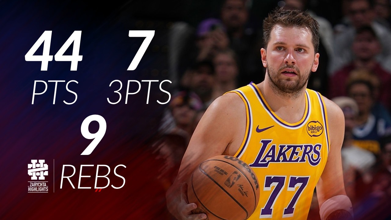 Luka Doncic 44 pts 7 threes 9 rebs vs Pacers 25/26 season