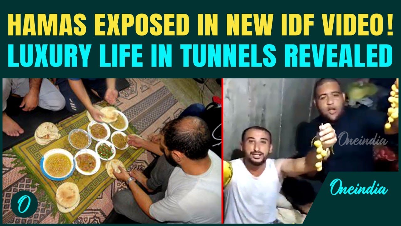 VIDEO: HAMAS Fighters Enjoy LAVISH MEAL As Thousands Die of Hunger in Gaza | IDF Shows Hamas Feast