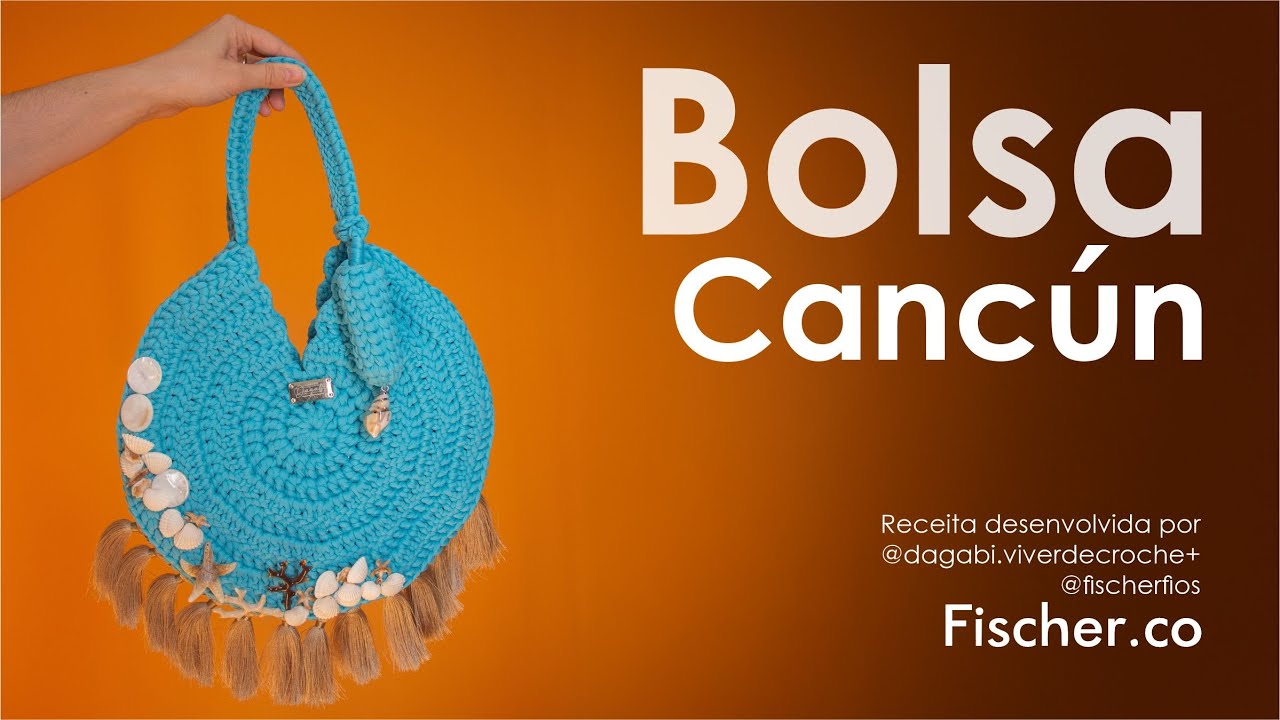 Bolsa Cancún em crochê com Fio de Malha Extra Premium 25mm | Por Gabi  @dagabi.viverdecroche
