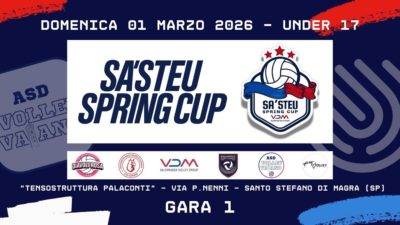 01/03/26 | UNDER 17 | SA'STEU SPRING CUP| VOLLEY VAIANO VINTAGE vs VDM ABC VOLLEY LA SPEZIA | GARA 1