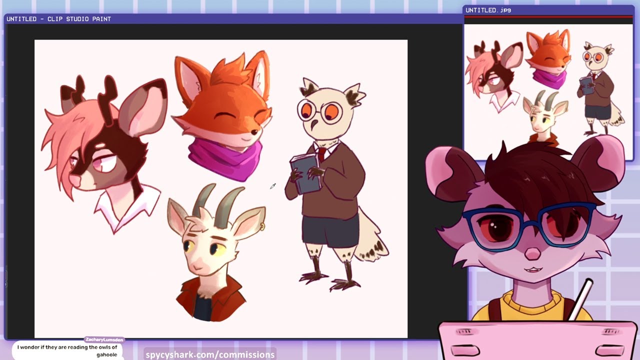 Art Block, Portraits, and New Owl OC