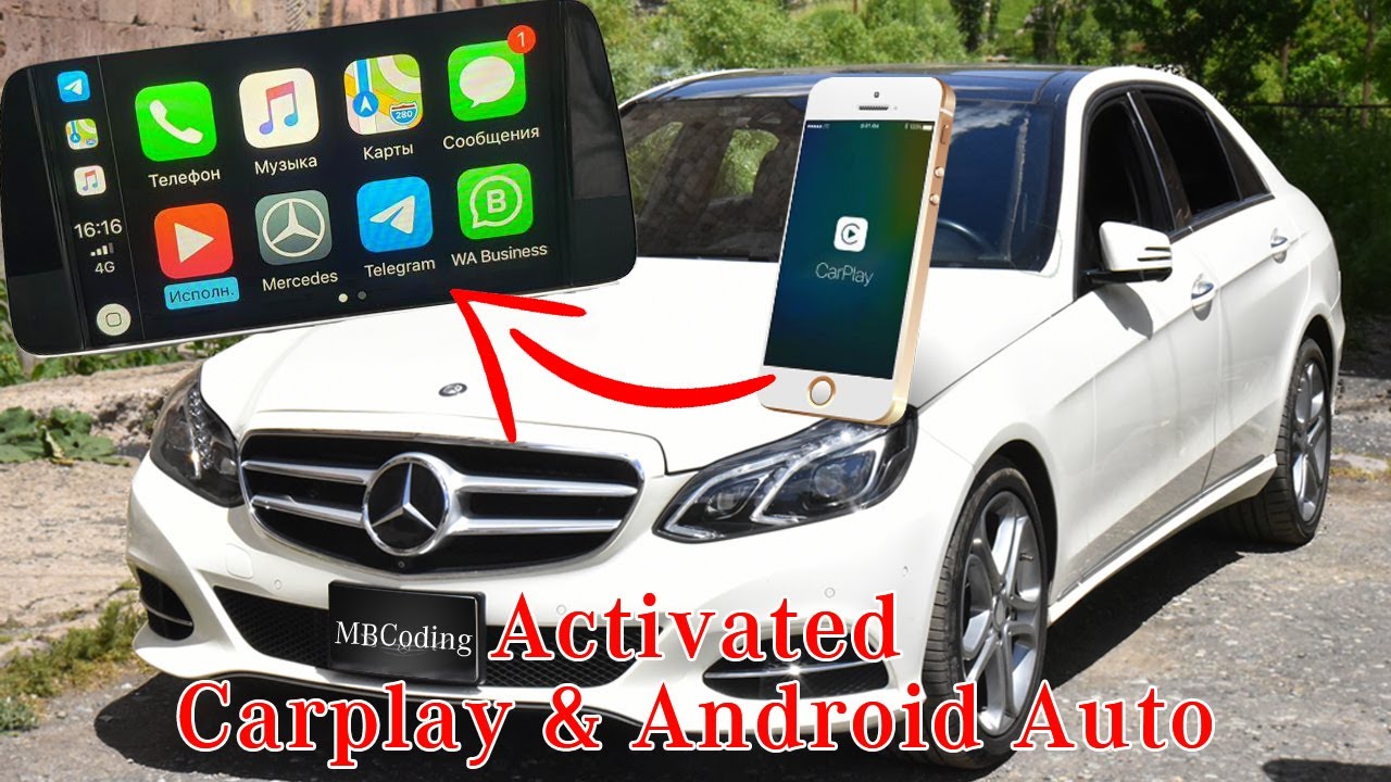 Активация CarPlay на Mercedes w212 Comand NTG 5.1, через ОБД2 разъем. Vediamo!