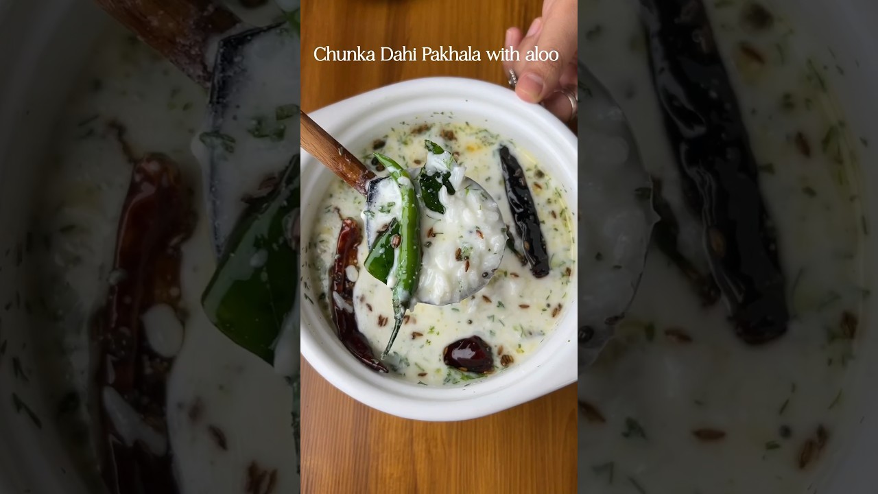 How India Eats Dahi &bull; Chunka Dahi Pakhala with Aloo