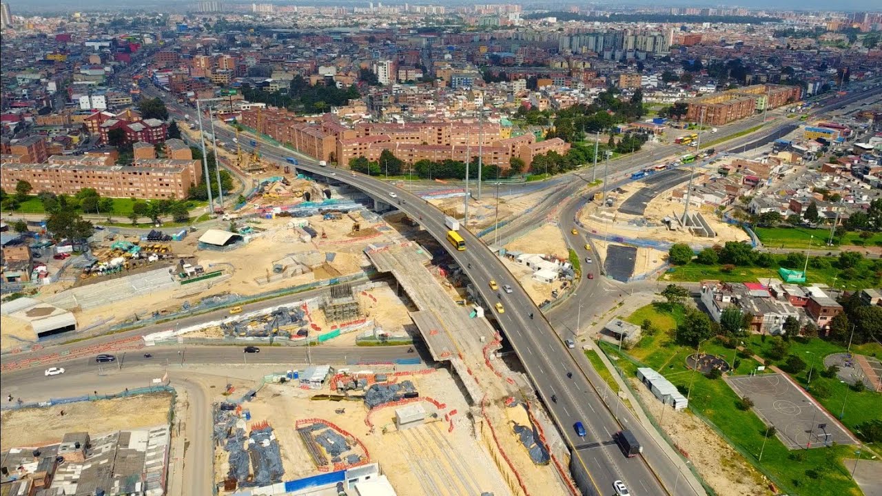 Flying Drone: Avance Metro de Bogotá - Estación 7. Av Carrera 68 - Av. 1 de Mayo (30 de diciembre)