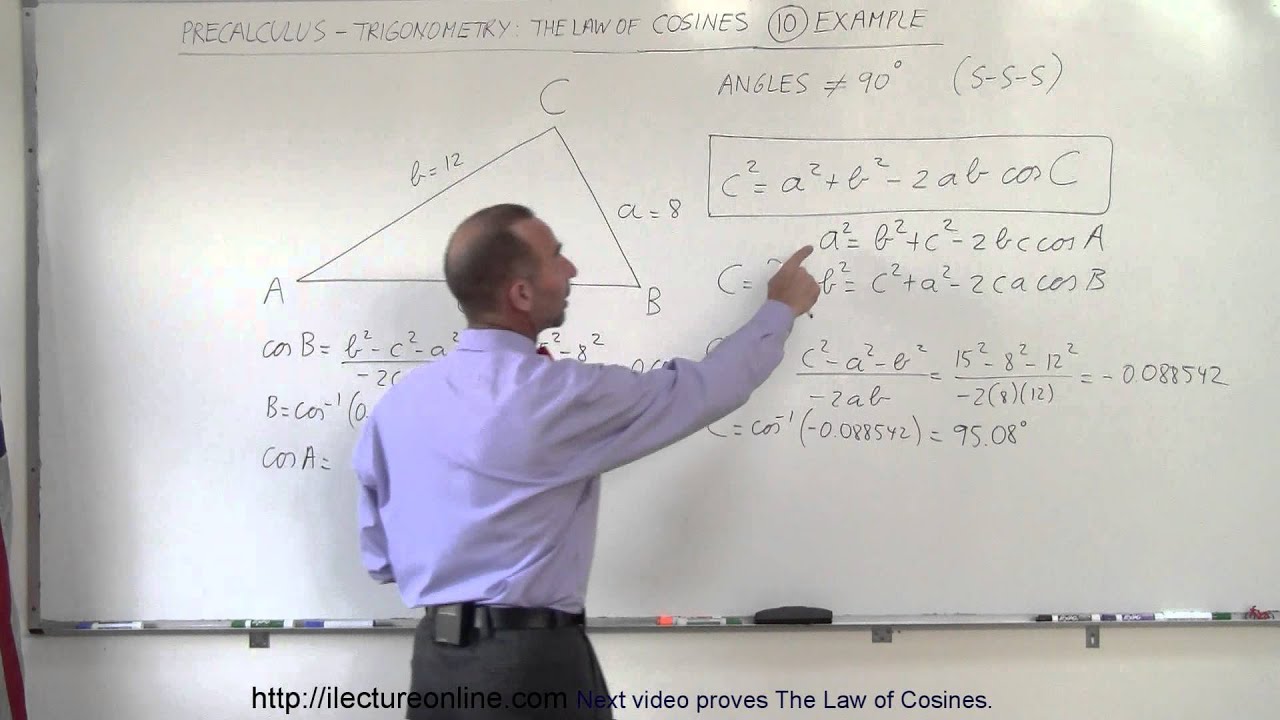 PreCalculus - Trigonometry: The Law of Cosines (10 of 15) Finding 3 Angles Given 3 Sides
