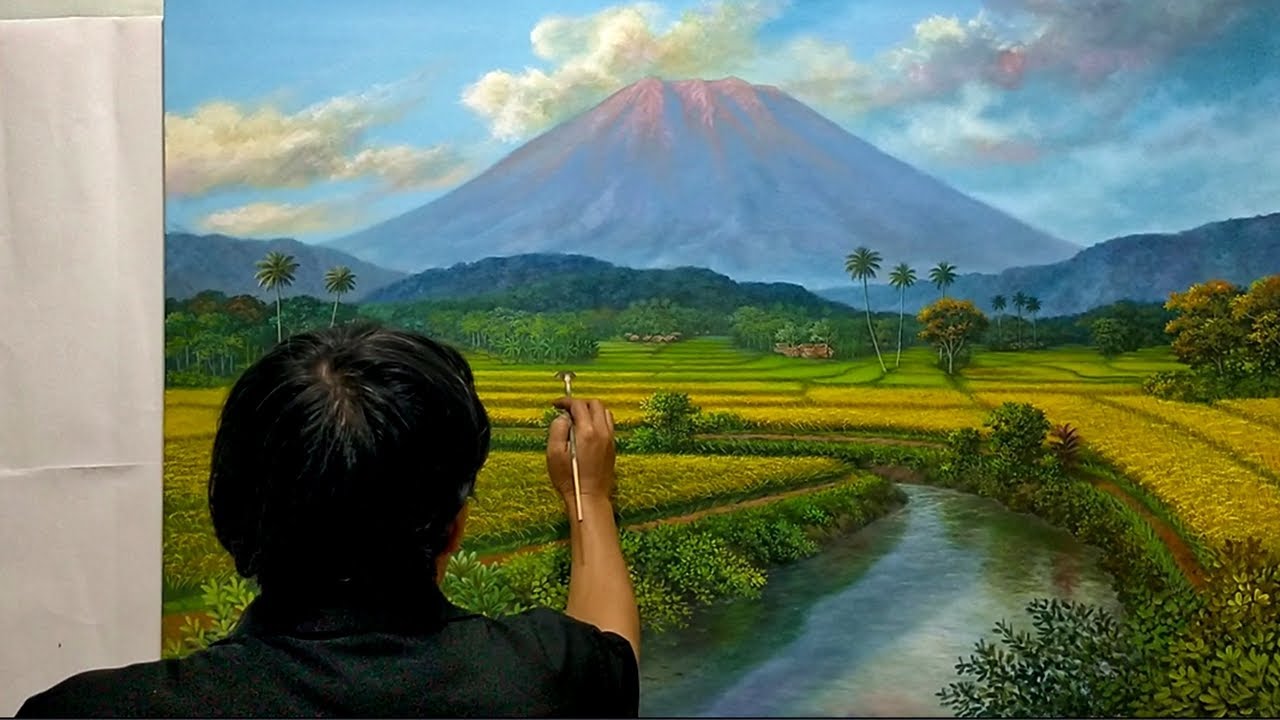 CARA MENGGAMBAR - MELUKIS PEMANDANGAN ALAM TANPA SKETSA / HOW TO DRAW SCENERY WITHOUT SKETCH, TTR 59