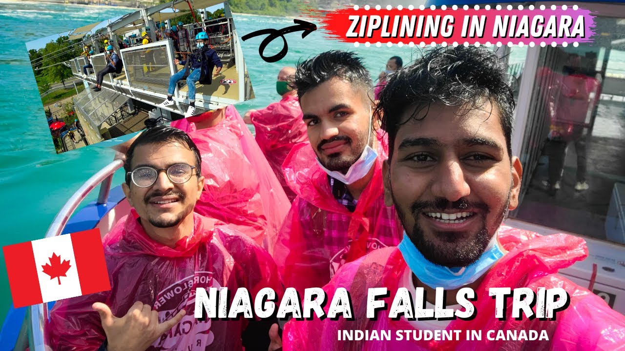 NIAGARA FALLS DAY TRIP | DID ZIPLINING | INDIAN STUDENT IN CANADA