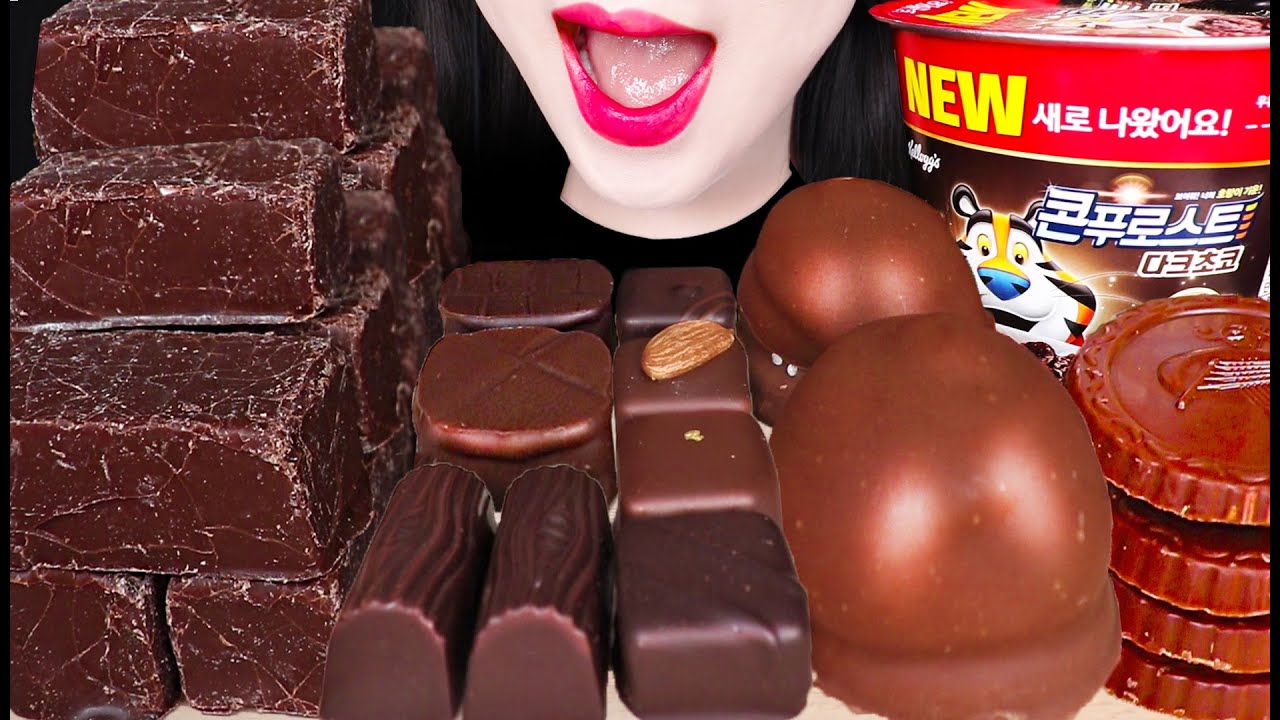 ASMR Marshmallows Cereal Haribo Chocolate 마쉬멜로우 시리얼 하리보 초콜릿 먹방 Mukbang, Eating