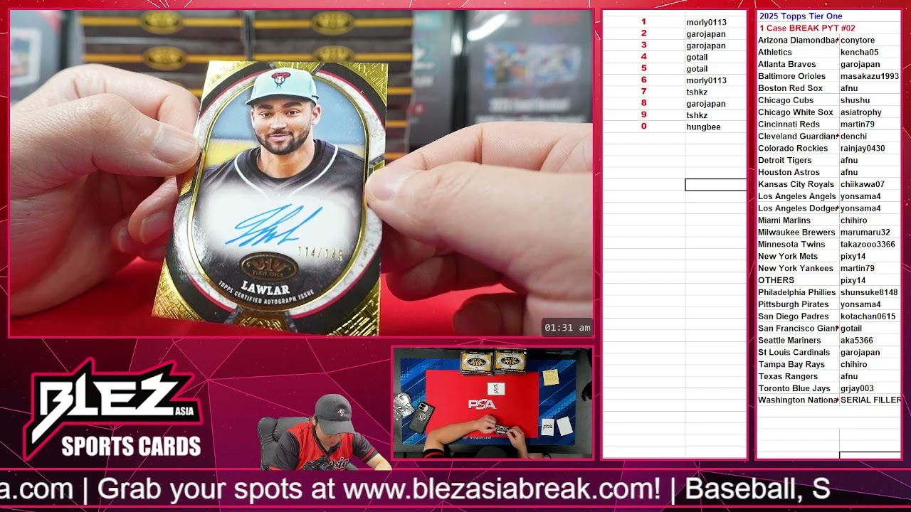 2025 Topps Tier One FULL CASE BREAK PYT #02