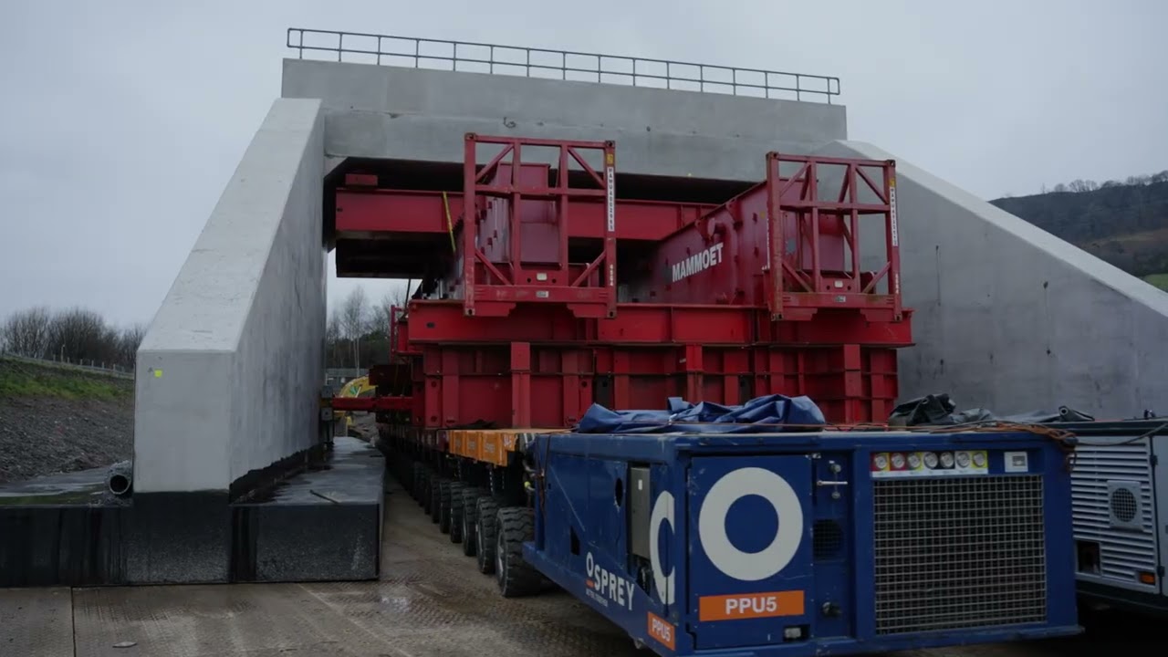 Network Rail Scotland - Exxon Bowling - December 23 trial bridge lift