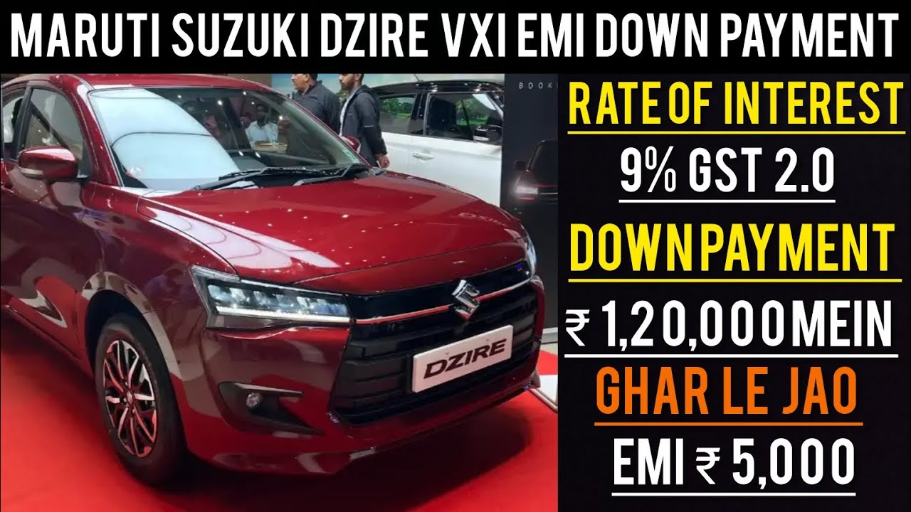 Maruti Suzuki Dzire VXi Price | On Road Price | GST 2.0 | Low Down Payment | 2026 Finance Plans