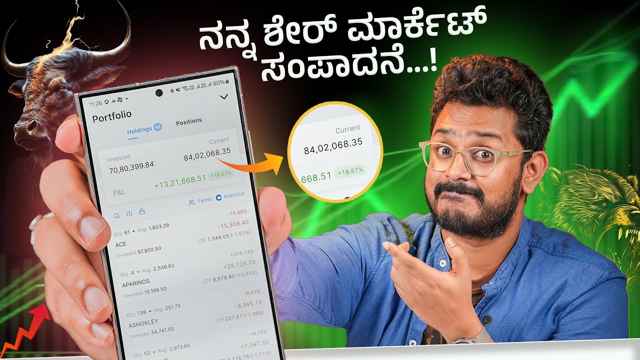 ನನ್ನ ಶೇರ್ ಮಾರ್ಕೆಟ್ ಸಂಪಾದನೆ⚡My Portfolio & Earnings of stock Market ⚡Oct 2024