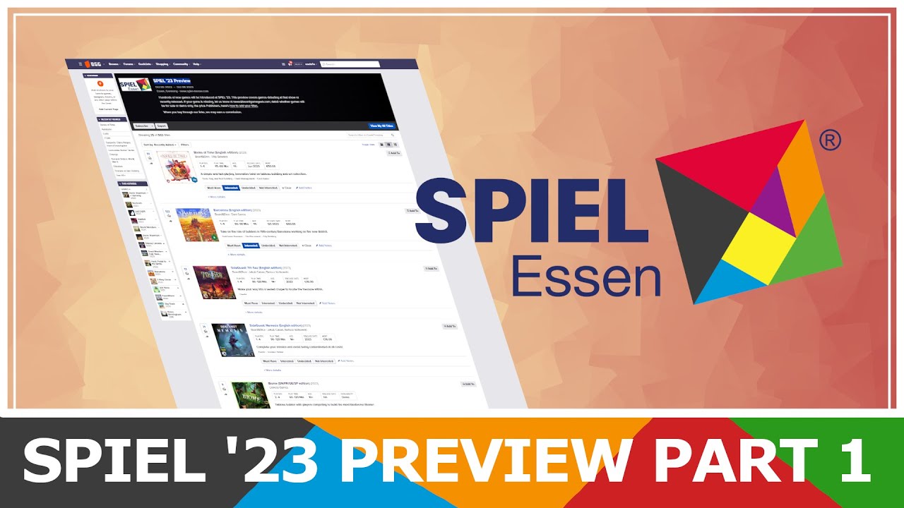 Must See Games At Spiel Essen 2023 (BGG Preview List Part 1)