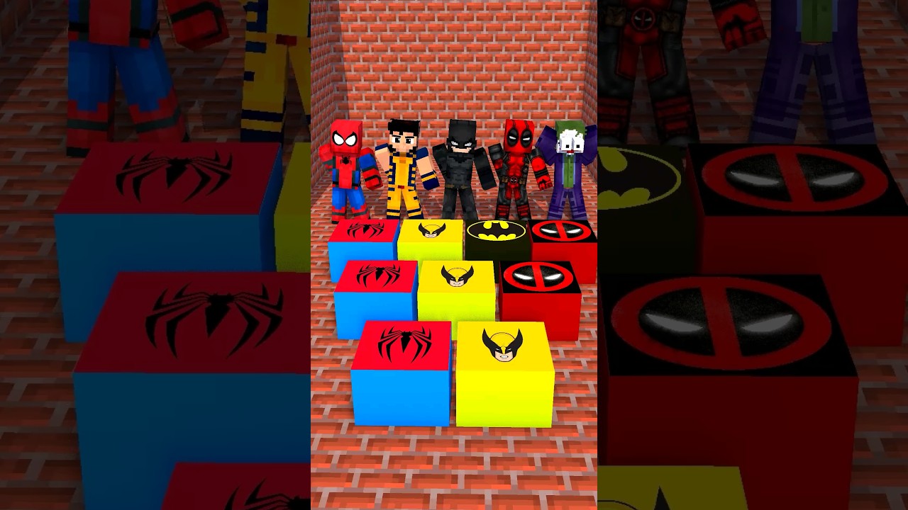 Choose The Correct Box With Spider-Man Wolverine Deadpool Batman and The Joker