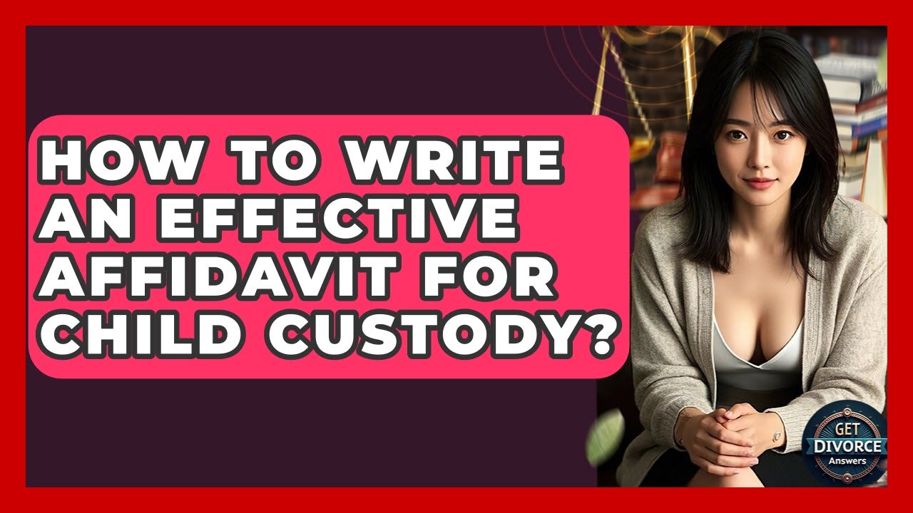 How To Write An Effective Affidavit For Child Custody? - Get Divorce Answers