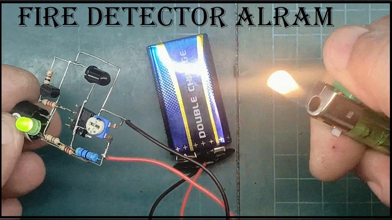 Flam/Fire Detector Alarm Circuit using OP-amp