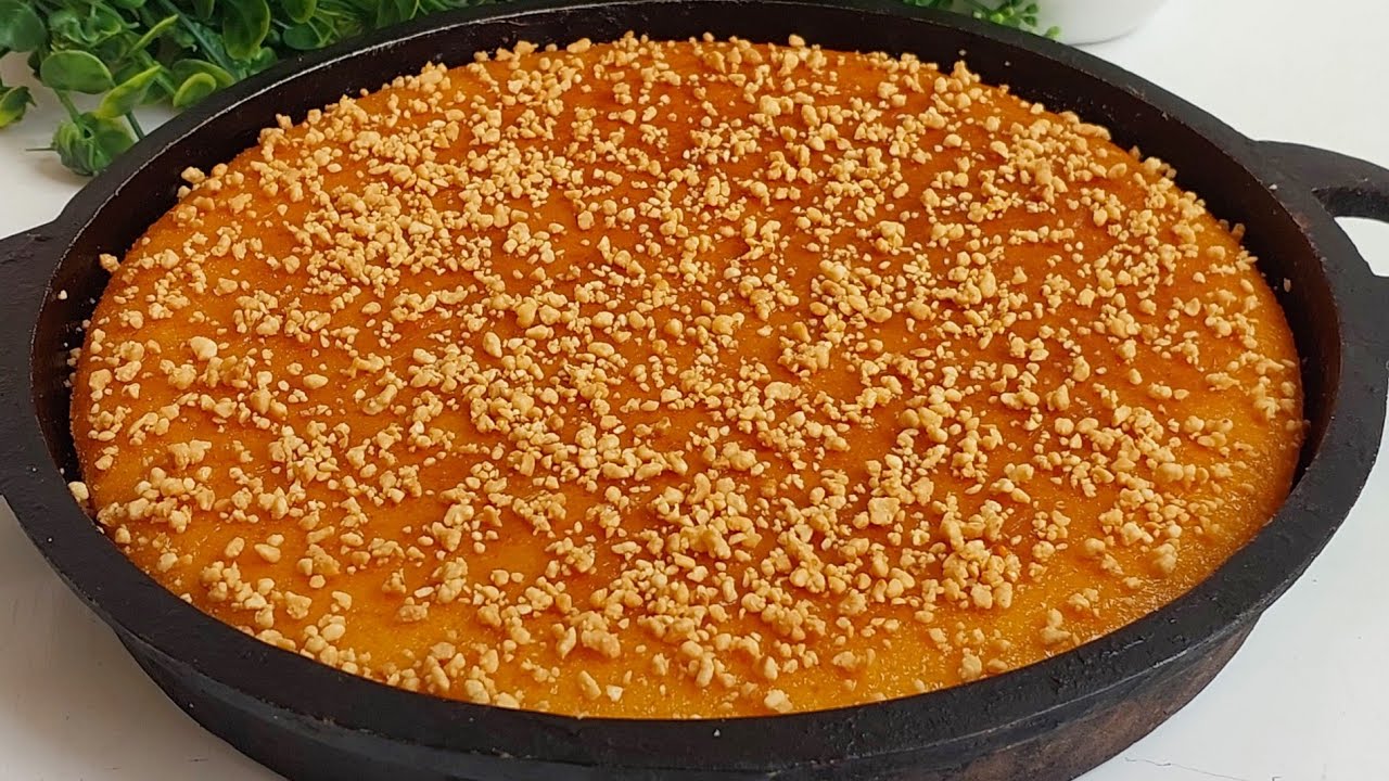 بسبوسة بالبرتقال سهلة اقتصادية وسريعة التحضير طرية وكذوووب دوبان في الفم حقا تستحق التجربة