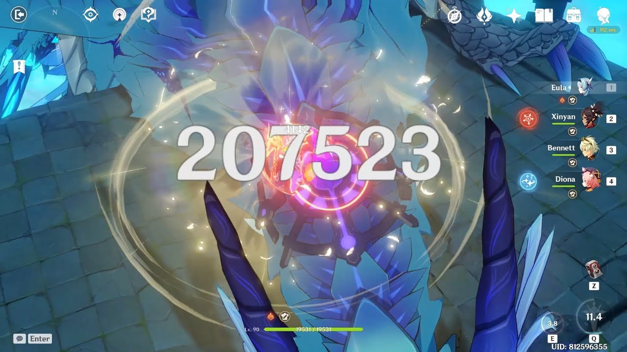 Even C0 Eula with a 4-star weapon can bully Dvalin this much