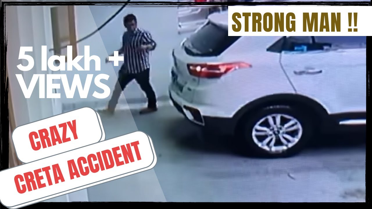 Creta automatic reverse accident - be careful | Creta Crash live video | Hyundai Creta India
