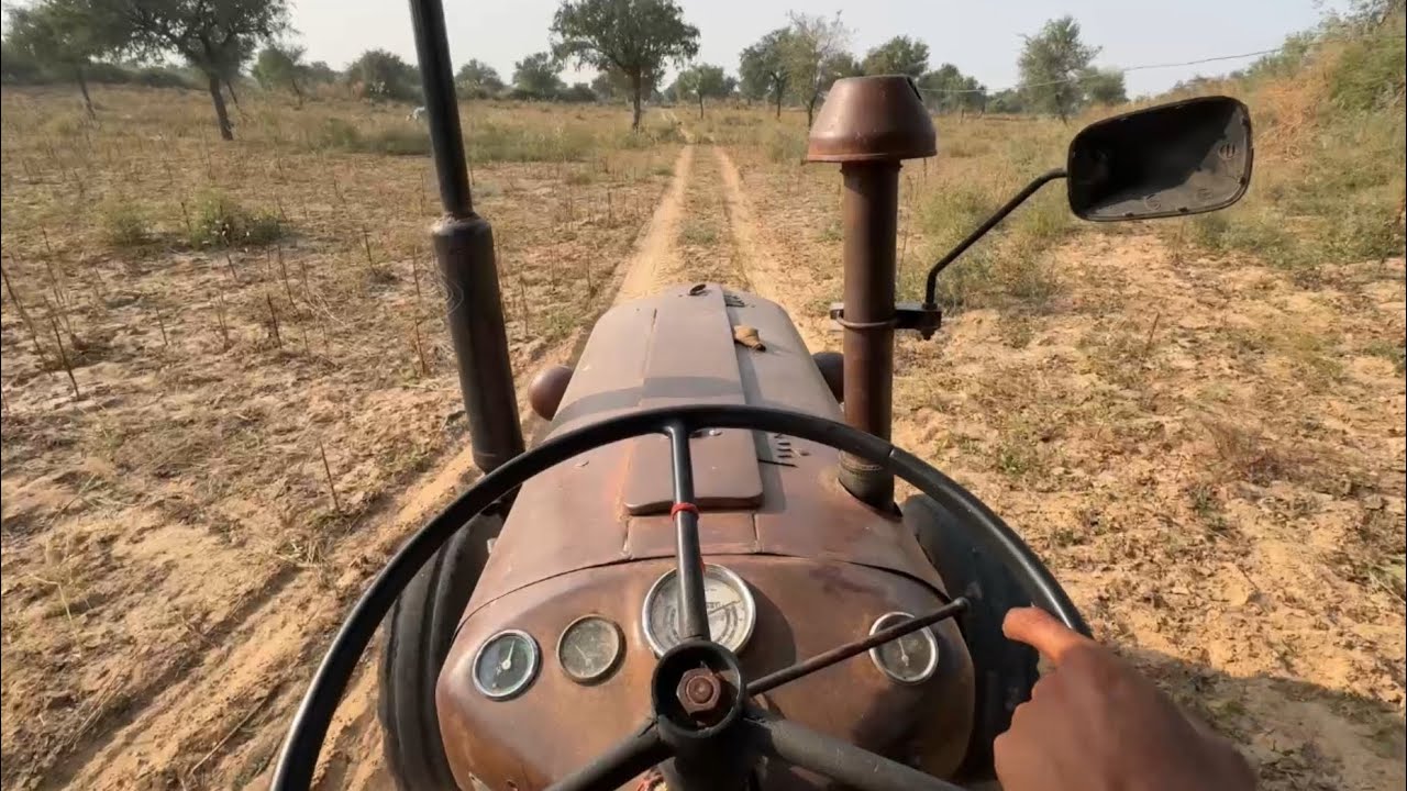 🚜 Tractor Driving in Village Fields | Old Tractor POV Ride | Desi Farming Vlog 2025