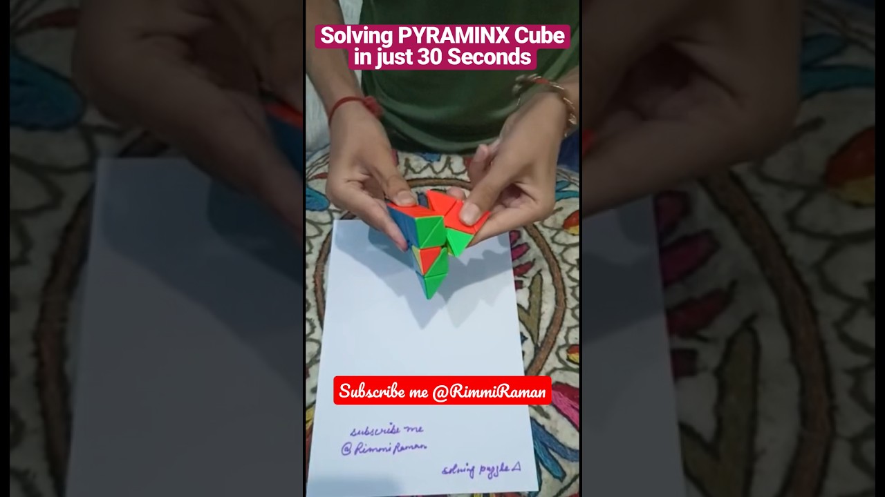 Solving PYRAMINX Cube in 30 Seconds | PYRAMID Cube |Solving Rubik’s Cube 