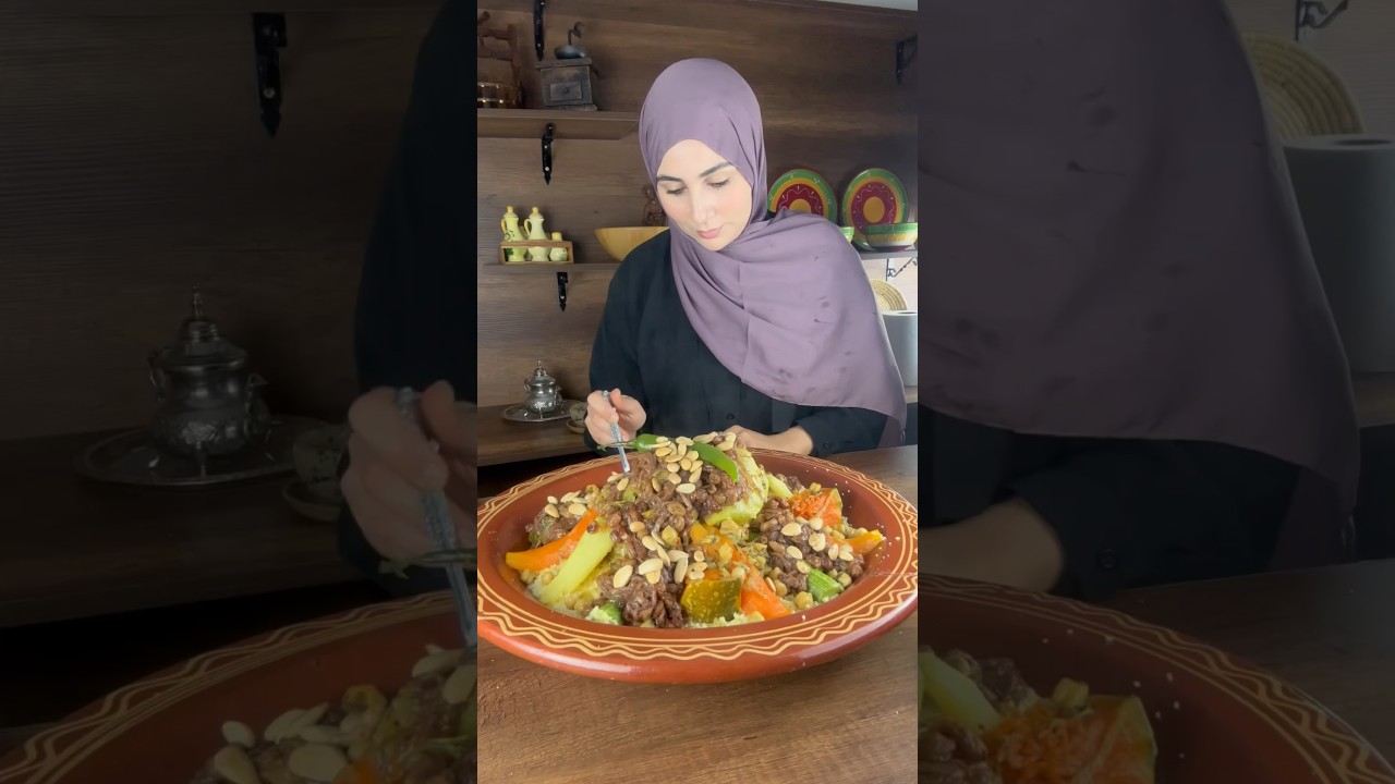 moroccan couscous with vegetables 🇲🇦