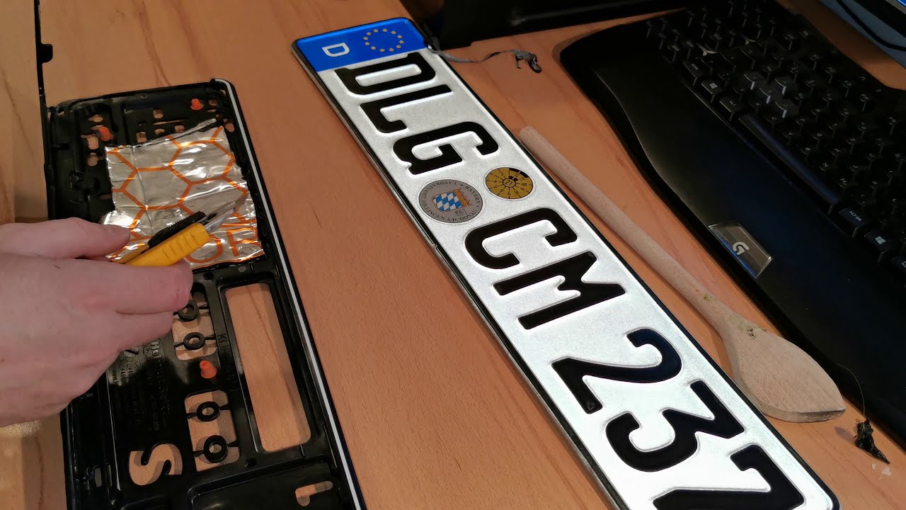 Fiat Tipo Kennzeichen und Halterung D&auml;mmen Reckhorn ABXtra