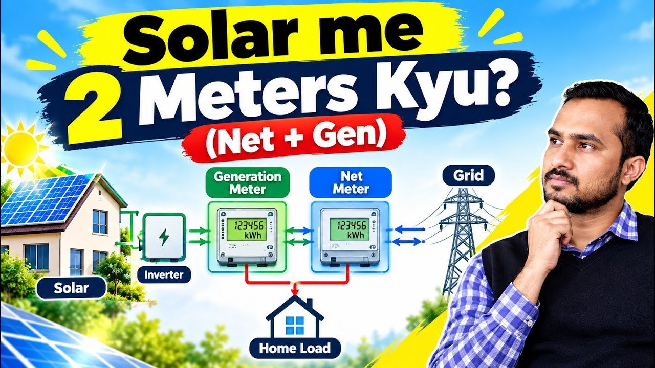 Net Meter and Generation meter connection explained | Why both meters required #netmeter#solarsystem
