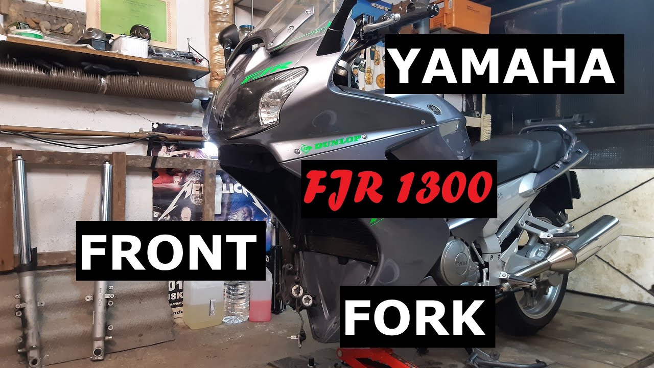 Yamaha FJR 1300 front fork disassembly / oil and seal change / teleszkóp olaj és szimering csere