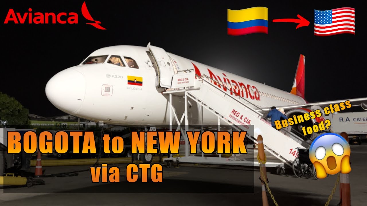 FLIGHT REPORT The WORST business class meal | AVIANCA | Bogota to New York via Cartagena (# 123)