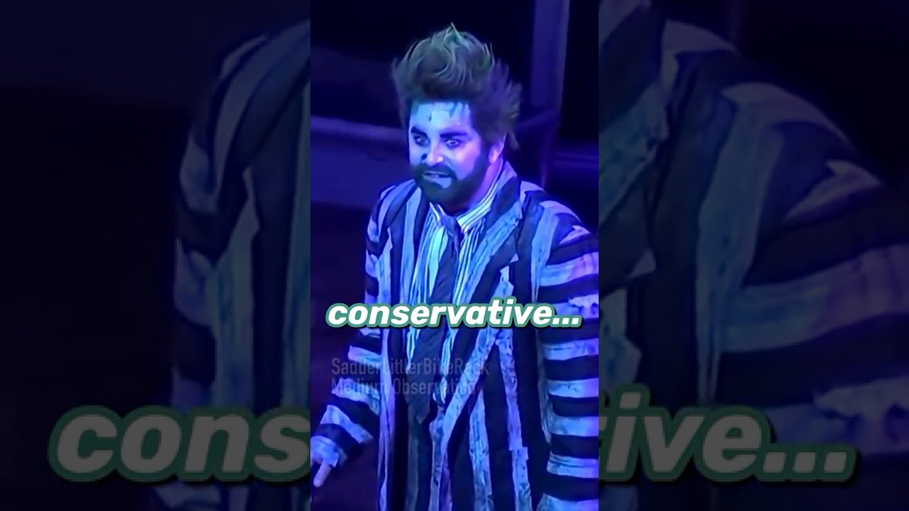 Socially liberal but fiscally conservative... 🪲- Beetlejuice Musical Broadway - Alex Brightman