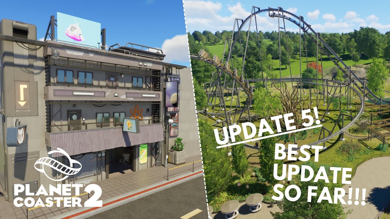 Planet Coaster 2: Update 5 (Sci-Fi theme & new path options for Willow Grove part 4)