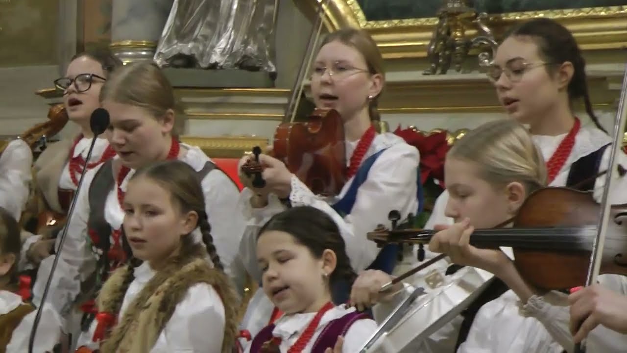 15-02-2026r. Oprawa mszy Akademia Muzycznego Rozwoju i gry na instrumętach  ludowych z Juszczyny