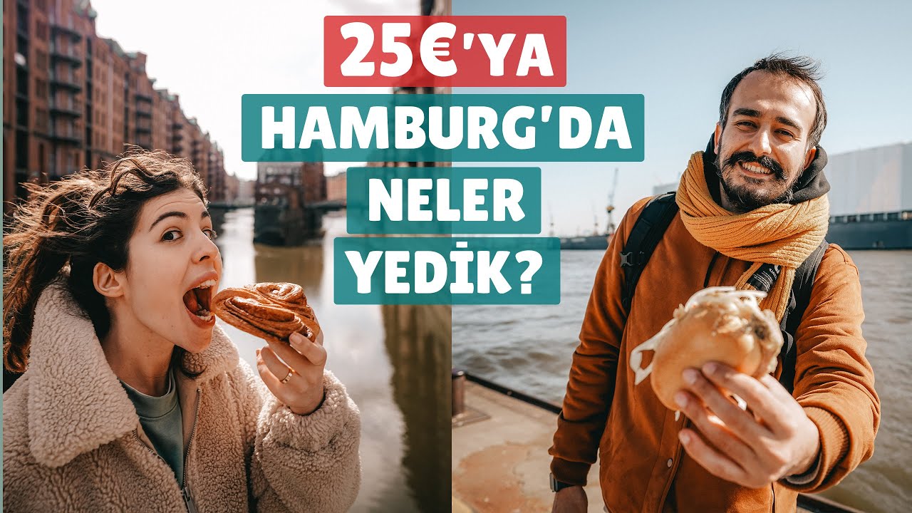 Hamburg'da sokak lezzetlerini denedik! - 25 EURO'YA NELER YEDİK? (6 Farklı Mekan)