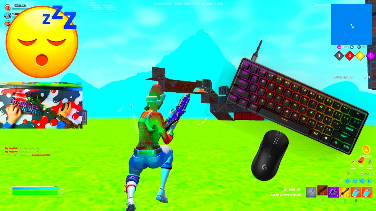⭐️[3HR]Steelseries Apex Pro Mini ASMR Chill Fortnite🤩Keyboard Sounds ASMR Smooth 360 FPS 4k⭐️