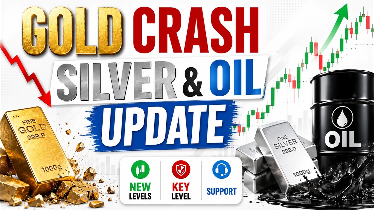 Gold Crashed | XAUUSD Support | XAGUSD Resistance | Crude Oil Trend | BTCUSD Forecast