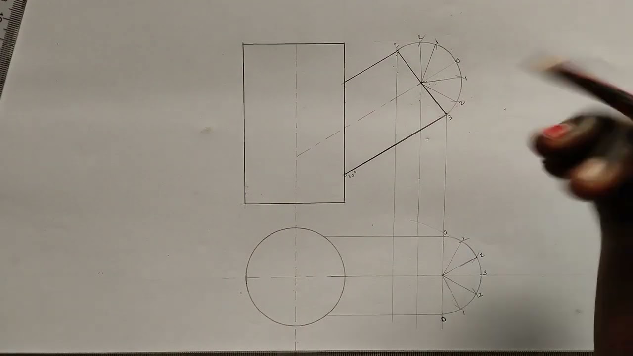 INTERPENETRATION OF SOLIDS BETWEEN TWO UNEQUAL CYLINDERS.