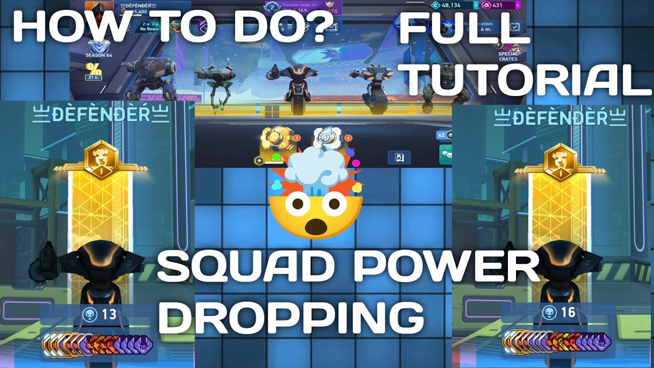How to Do Squad Power Dropping in Mech Arena ??🤯 || Mech Arena || @MechArenaOfficial 