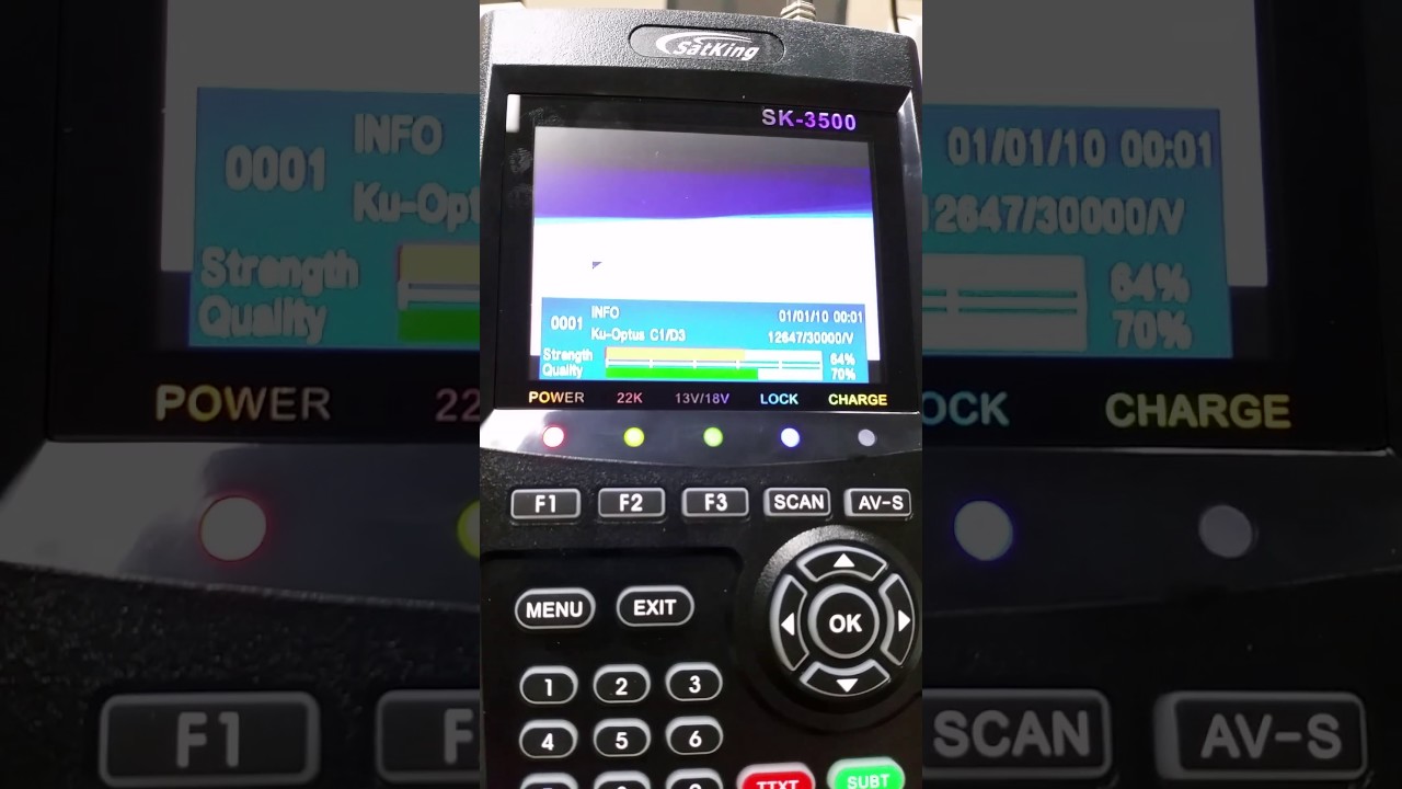 SatKing SK-3500 VAST Satellite TV Meter with Live TV Screen