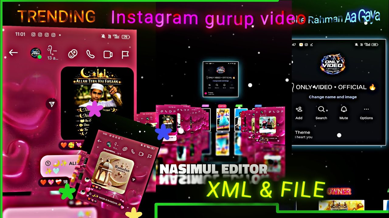 NOOR E RAMZAN🌙🕌 INSTAGRAM GURUP 3D XML FILE 🗃️ALIGHT MOTION VIDEO EDITING NEW TREND NEW XML FILE❤️‎ 