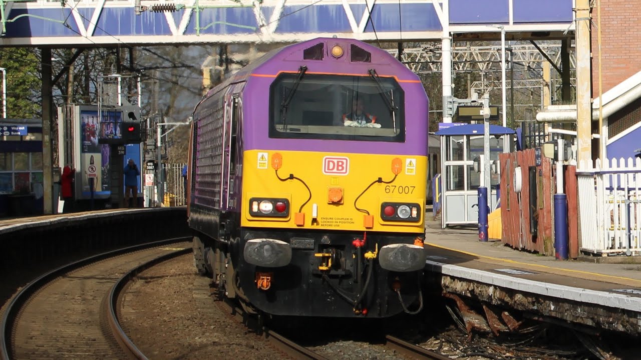 67007 & 67006 at Mobberley + Trains at Cheadle Hulme 01/03/26